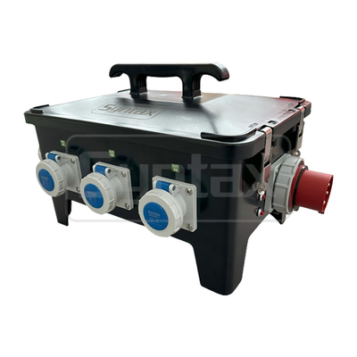 Syntax MP36 Portable Distribution Box 32A With RCD Safety Switch 30mA Equipped With 9 nos 16A Sockets