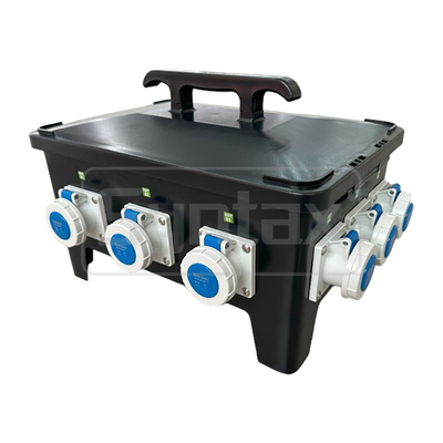Syntax MP36 Portable Distribution Box 32A With RCD Safety Switch 30mA Equipped With 9 nos 16A Sockets