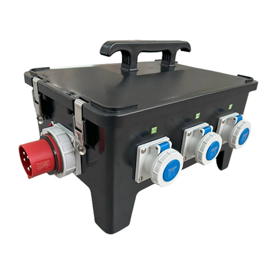 Syntax MP36 Portable Distribution Box 32A With RCD Safety Switch 30mA Equipped With 9 nos 16A Sockets