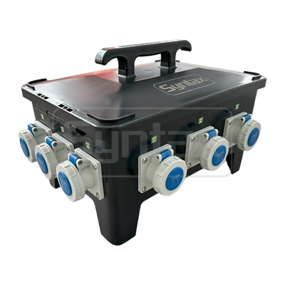 Syntax MP36 Portable Distribution Box 32A With RCD Safety Switch 30mA Equipped With 9 nos 16A Sockets