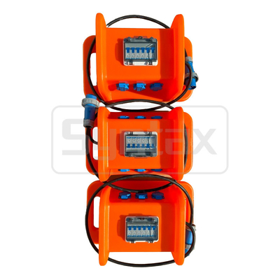 Syntax MS8 Single Phase 16A HDPE Portable Distribution Box IP67 With Extension Cable 1 Meter With Handle 490x290x255mm
