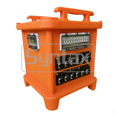 Syntax MK2 Portable Power Distribution Box With 32A/5P 400v IP67 Input Inlet PE Material Fitted With Multi-functional Meter 46*46*55CM