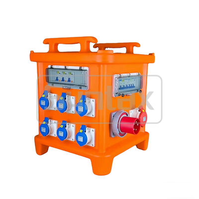 Syntax MK2 Portable Power Distribution Box 125A 3PH 400v Waterproof HDPE Distro Box 46*46*55CM