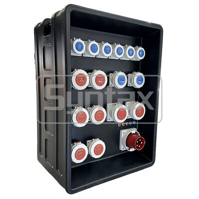 Syntax MD4 Three Phase 125AMP IP67 Waterproof HDPE Portable Power Distribution Panel Board For FIFA Sporting Events In Qatar 630x430x900mm