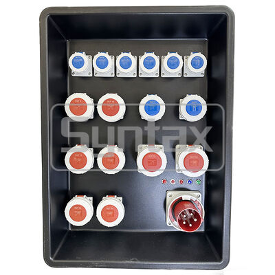 Syntax MD4 Three Phase 125AMP IP67 Waterproof HDPE Portable Power Distribution Panel Board For FIFA Sporting Events In Qatar 630x430x900mm