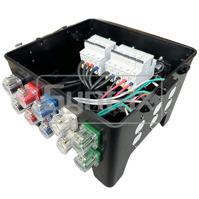 Syntax MP24 IP67 NEMA Waterproof Spider Box Temp Power Supply Electrical Power Distribution Input 200A 120/208V Duplex Receptacle