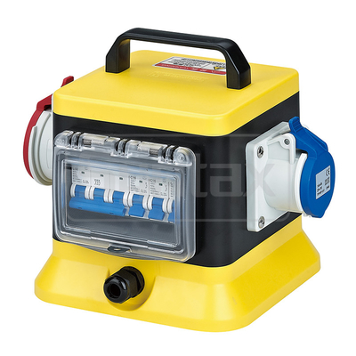 MZ Series MZ6 Portable Distribution Box IP67 Polycarbonate Industrial Socket 32A 200 * 200 * 215