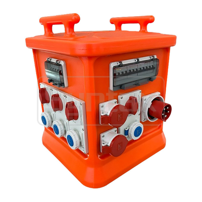 تركيب MK2N 5P 63A صندوق توزيع محمول مادة PE مع 16Amp ميكانيكي متداخلة ومتحولة سوكتات CEE