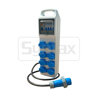 CT3 16A مقسم الطاقة الكهربائية IP44 صندوق التوزيع مع 8 مصارف شوكو 490 * 142 * 95mm