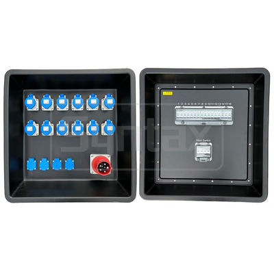 MD3 5P 63A لوحات توزيع محمولة ثلاثية المراحل HDPE IP67 مع مفاصل لسلطة الحدث 630x430x680mm