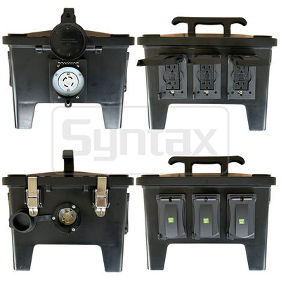 الحلقات MP24 عازلة للماء وحدة توزيع الطاقة المحمولة 30A مرحلة واحدة 2-قطب 4 سلك UL/ETL