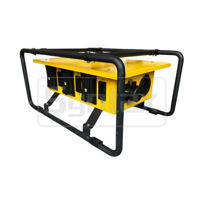 صندوق توزيع طاقة مؤقتة من سينتاكس 50A، 6 شفرات مستقيمة، مصنف للاستخدام الخارجي، قاطع دائرة كهربائية مع حماية من التسرب الأرضي 20A، مدرج في قائمة UL