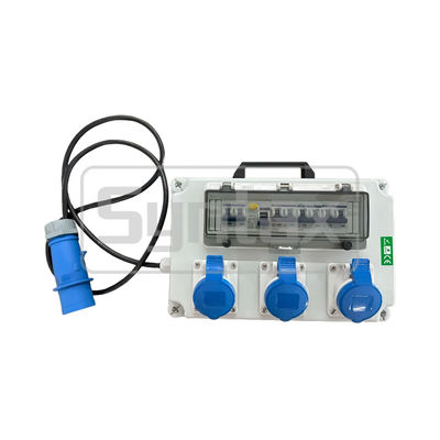 الجمعية JS1 حائط مثبت محمول صندوق توزيع الطاقة 32AMP مصنوعة في جهاز كمبيوتر الكهربائي غراي الصيانة 220 * 340 * 150mm