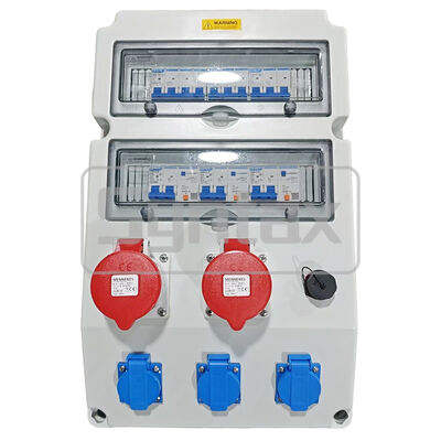 صناديق التوزيع الجدارية CX4 63AMP ثلاثي المرحلة أربعة الأسلاك مع IP65 مصارف مينيكس المقاومة للماء و RJ45 واجهة الشبكة